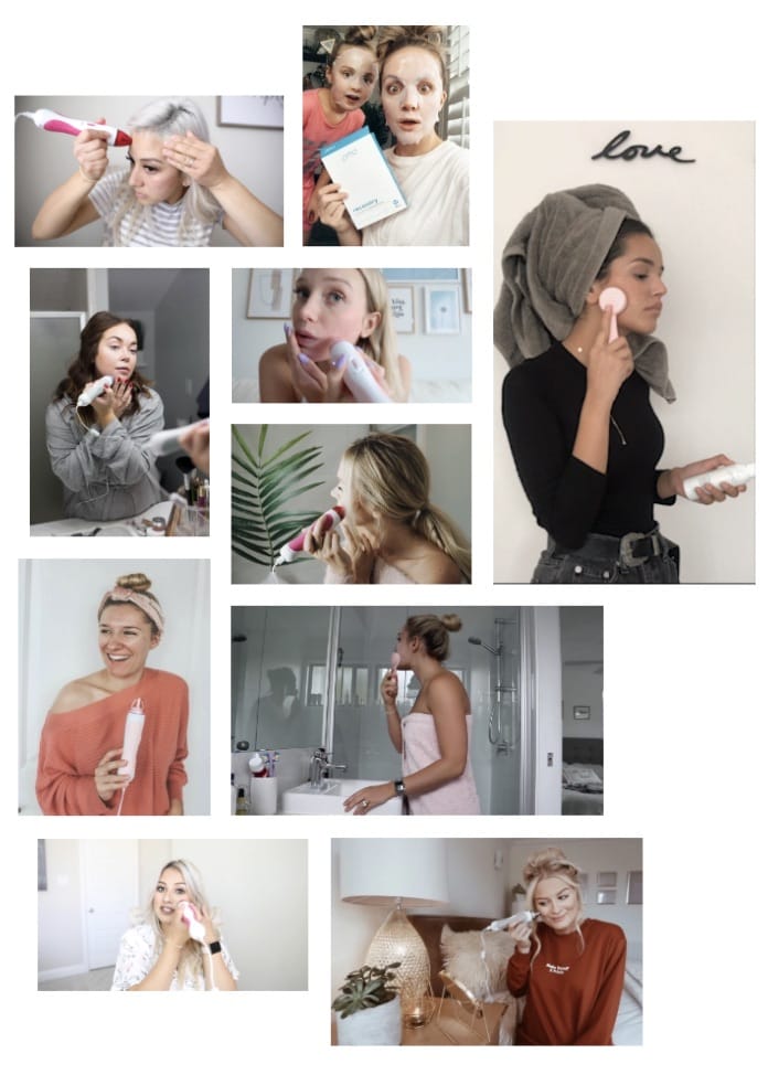 Collage of influencers using PMD products